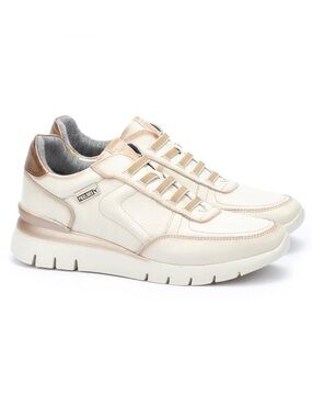 PIKOLINOS Cantabria Leather Sneakers White Gold Women’s EU 36 US 5.5-6 New